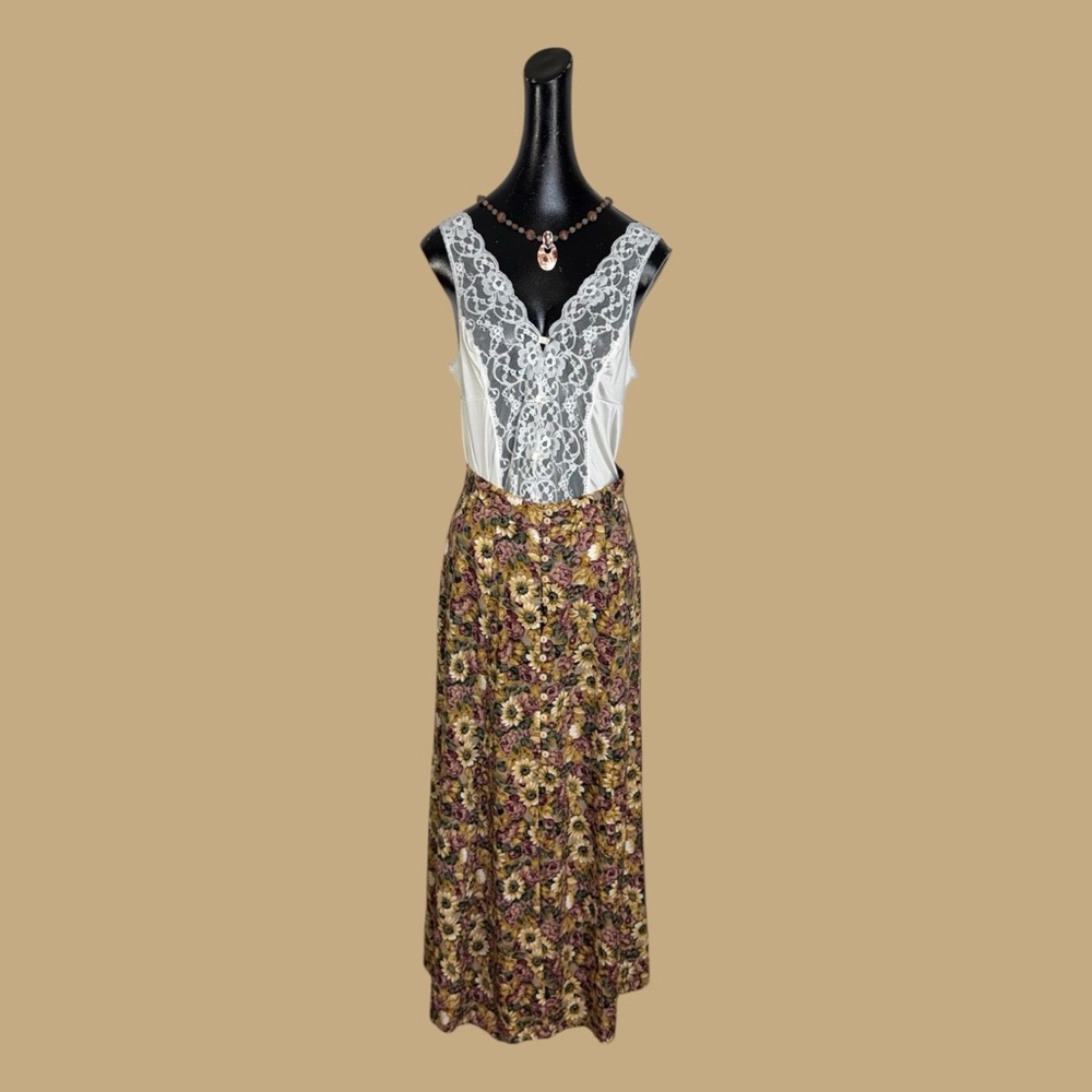 Vintage Express floral maxi skirt.